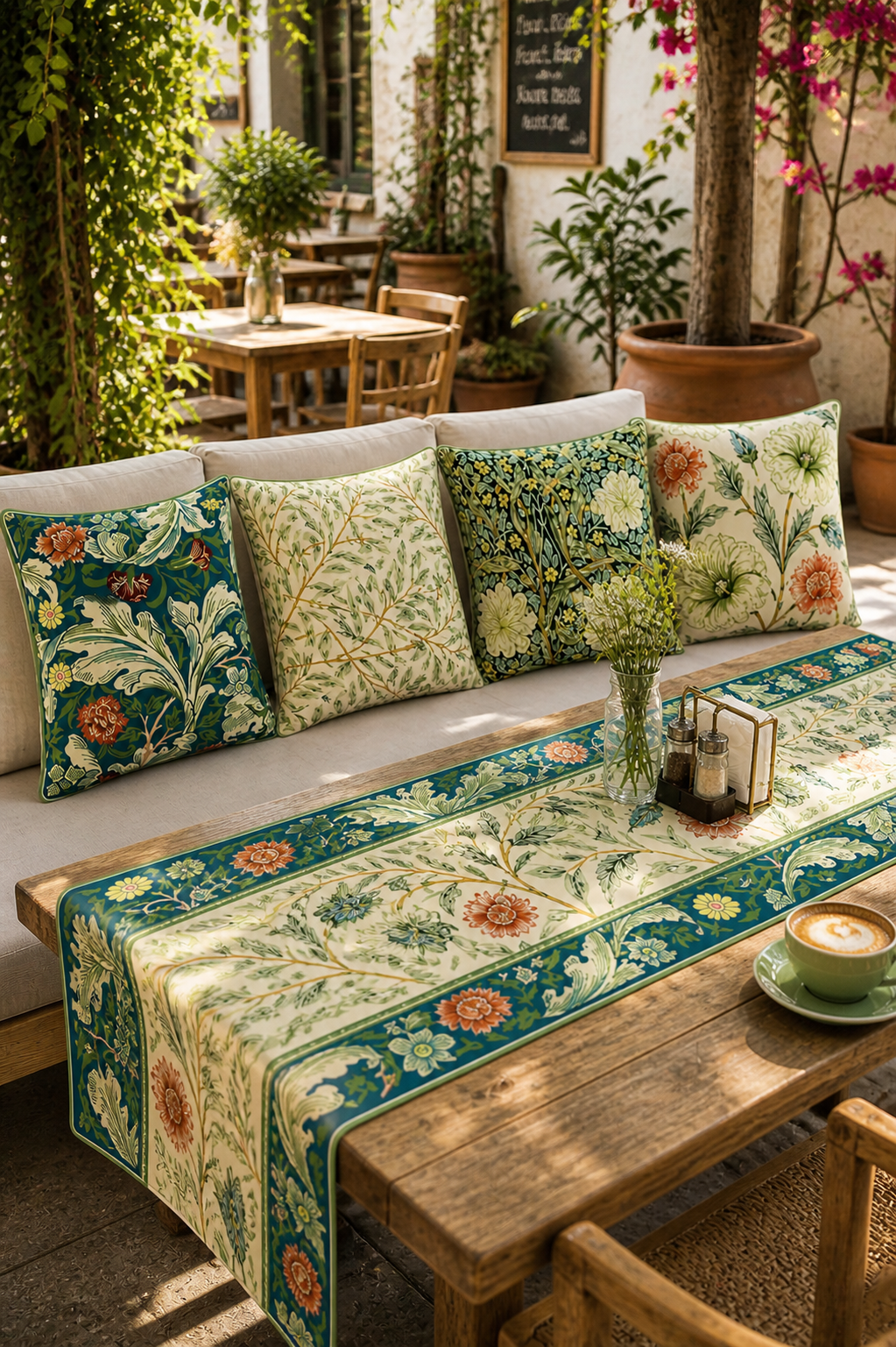 Botanica – 4 Kırlent Kılıfı & 1 Runner Seti - Pomelo Home